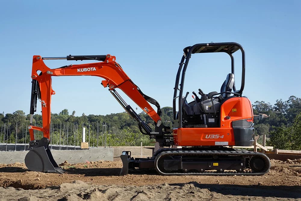 Compact Excavator on a site