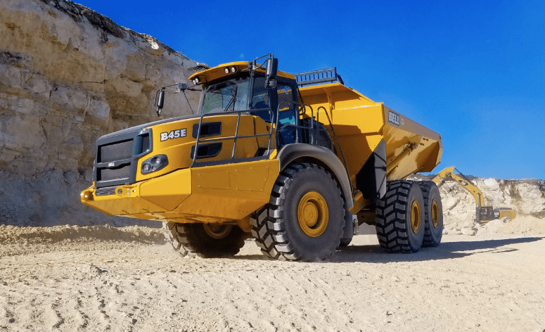 Bell Truck driving on a work site